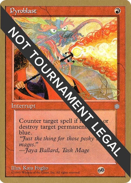 Pyroblast - 1996 Mark Justice (ICE) (SB), World Championship Decks #159174