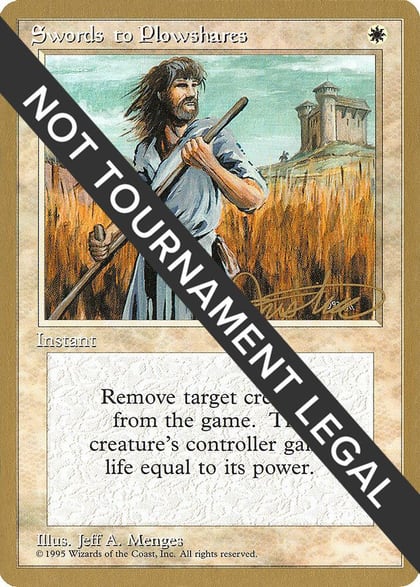 Swords to Plowshares - 1996 Mark Justice (4ED), World Championship Decks #159179