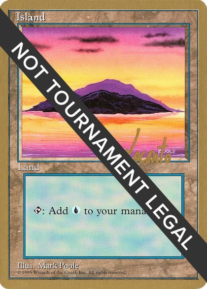 Island (A) - 1996 Michael Loconto (4ED), World Championship Decks #159215