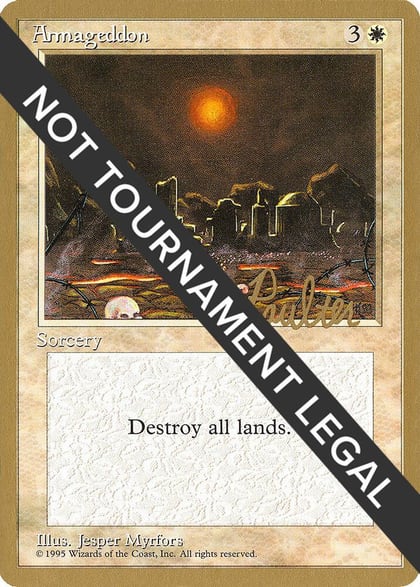 Armageddon - 1996 Preston Poulter (4ED), World Championship Decks #159248