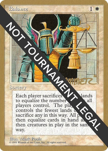 Balance - 1996 Shawn "Hammer" Regnier (4ED), World Championship Decks #160795