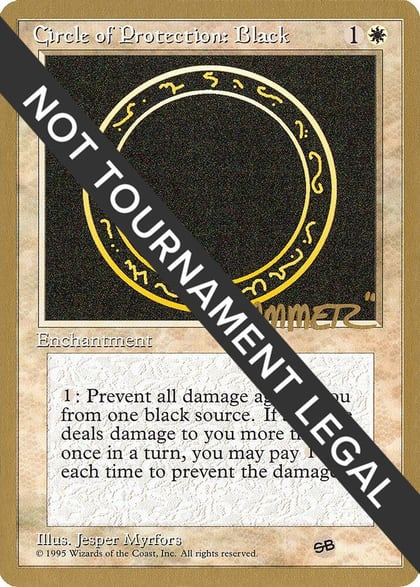 Circle of Protection: Black - 1996 Shawn "Hammer" Regnier (4ED) (SB), World Championship Decks #160796
