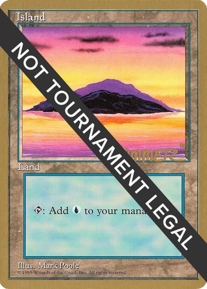 Island (A) - 1996 Shawn "Hammer" Regnier (4ED), World Championship Decks #160806