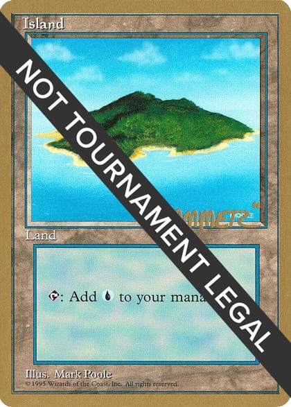 Island (B) - 1996 Shawn "Hammer" Regnier (4ED), World Championship Decks #160807