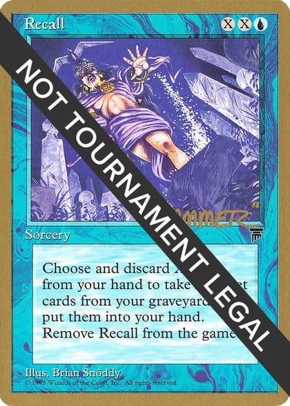 Recall - 1996 Shawn "Hammer" Regnier (LEG), World Championship Decks #160818