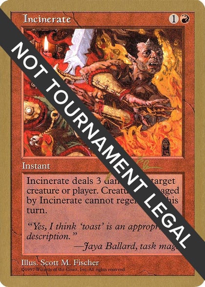 Incinerate - 1997 Jakub Slemr (5ED), World Championship Decks #162290