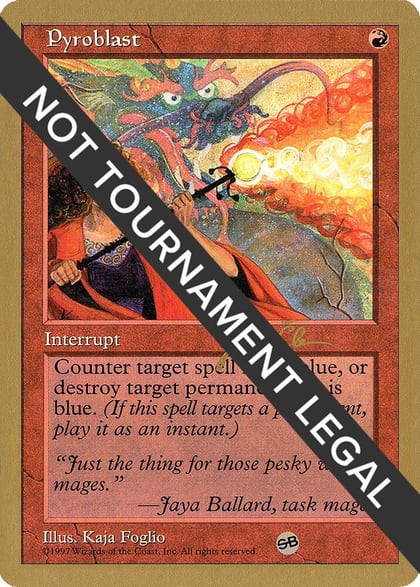 Pyroblast - 1997 Jakub Slemr (5ED) (SB), World Championship Decks #162297