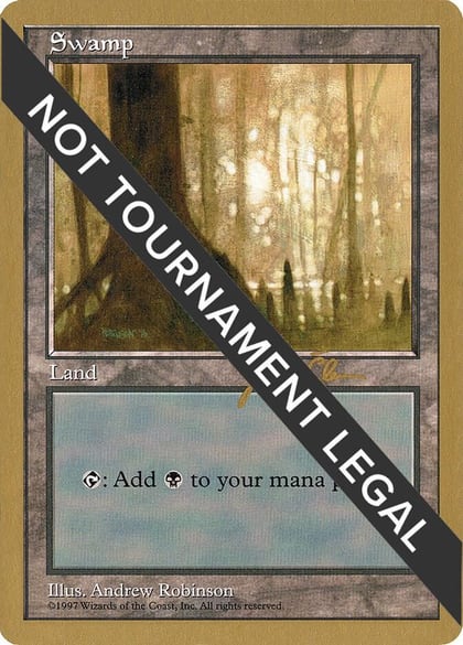 Swamp (445) - 1997 Jakub Slemr (5ED), World Championship Decks #162301