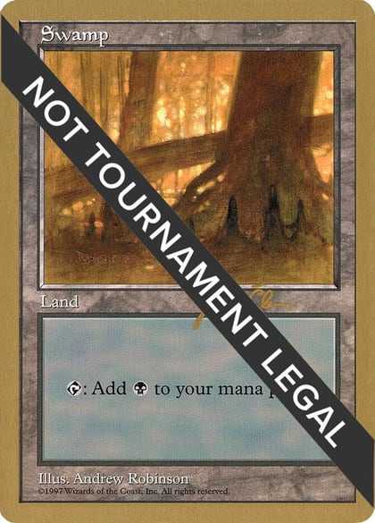 Swamp (444) - 1997 Jakub Slemr (5ED), World Championship Decks #162302