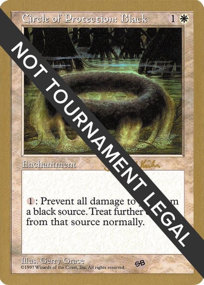 Circle of Protection: Black - 1997 Janosch Kuhn (5ED) (SB), World Championship Decks #162308