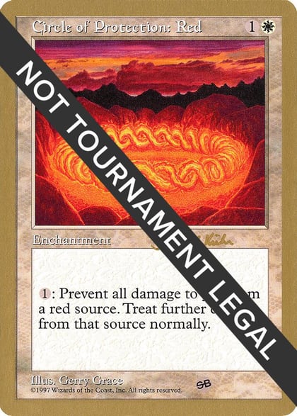 Circle of Protection: Red - 1997 Janosch Kuhn (5ED) (SB), World Championship Decks #162309