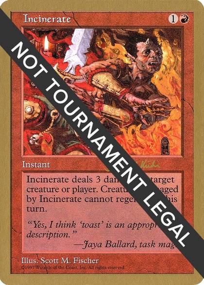 Incinerate - 1997 Janosch Kuhn (5ED), World Championship Decks #162320