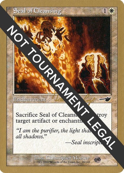 Seal of Cleansing - 2000 Tom van de Logt (NMS) (SB), World Championship Decks #164265