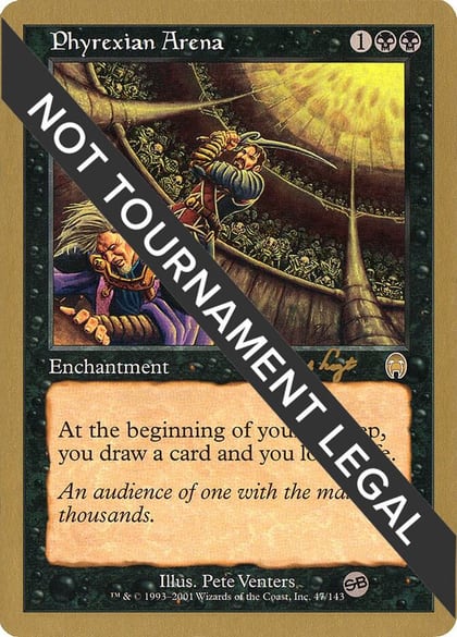 Phyrexian Arena - 2001 Tom van de Logt (APC) (SB), World Championship Decks #164325