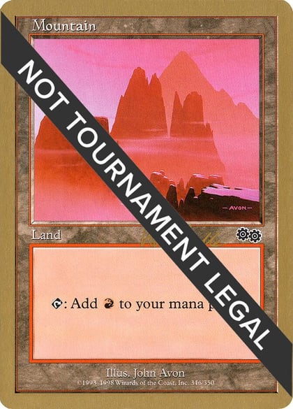Mountain (346) - 1999 Kai Budde (USG), World Championship Decks #164422