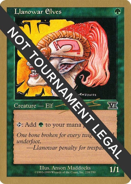 Llanowar Elves - 2000 Nicolas Labarre (6ED), World Championship Decks #164508