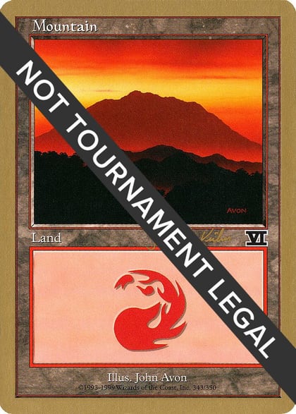 Mountain (343) - 2000 Janosch Kuhn (6ED), World Championship Decks #164542