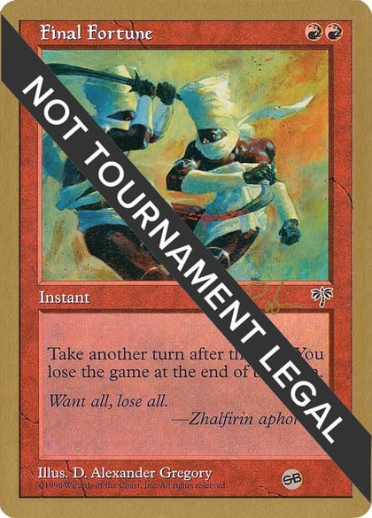 Final Fortune - 1998 Ben Rubin (MIR) (SB), World Championship Decks #164560