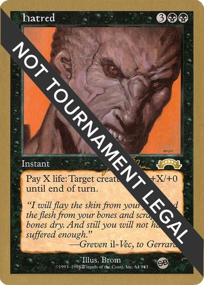 Hatred - 1999 Jakub Slemr (EXO) (SB), World Championship Decks #164931