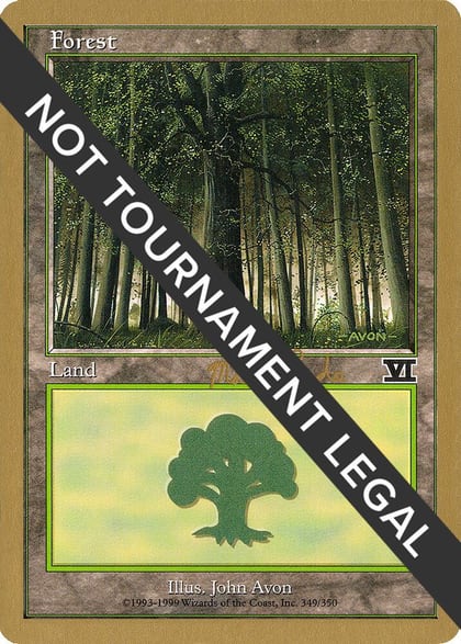 Forest (349) - 1999 Matt Linde (6ED), World Championship Decks #164981