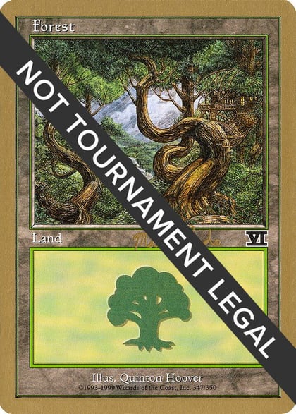Forest (347) - 1999 Matt Linde (6ED), World Championship Decks #164983
