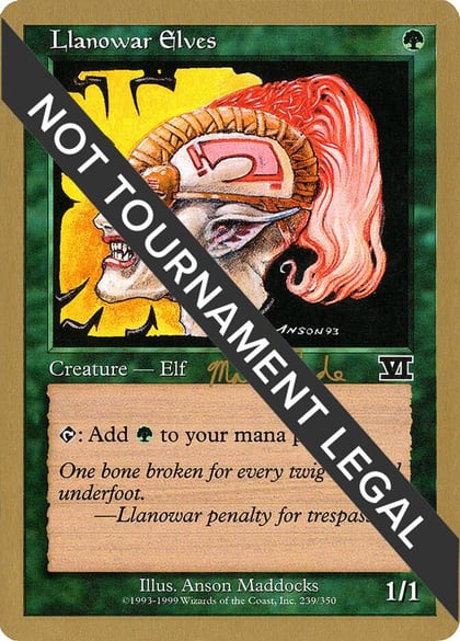 Llanowar Elves - 1999 Matt Linde (6ED), World Championship Decks #164986