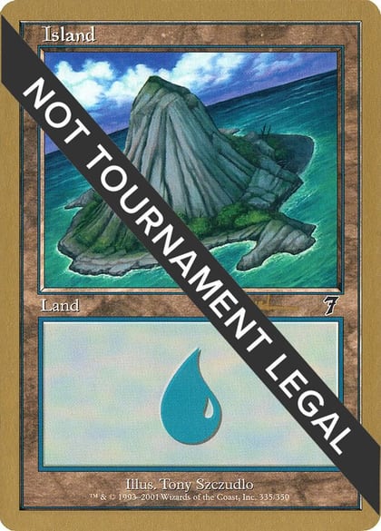 Island (335) - 2001 Alex Borteh (7ED), World Championship Decks #165008