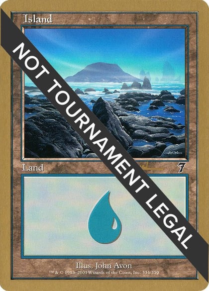 Island (334) - 2001 Alex Borteh (7ED), World Championship Decks #165009