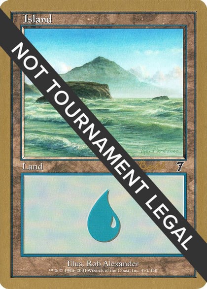 Island (333) - 2001 Alex Borteh (7ED), World Championship Decks #165015