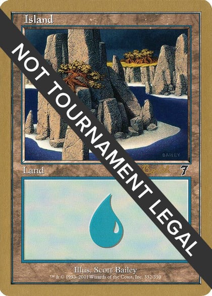 Island (332) - 2001 Alex Borteh (7ED), World Championship Decks #165016