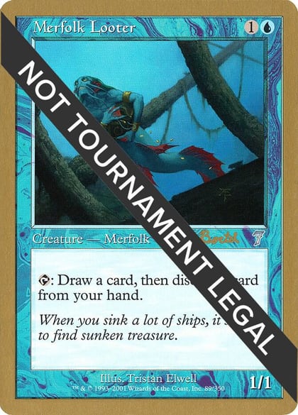 Merfolk Looter - 2001 Alex Borteh (7ED), World Championship Decks #165020