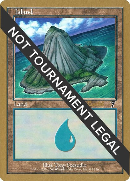 Island (335) - 2001 Antoine Ruel (7ED), World Championship Decks #165043