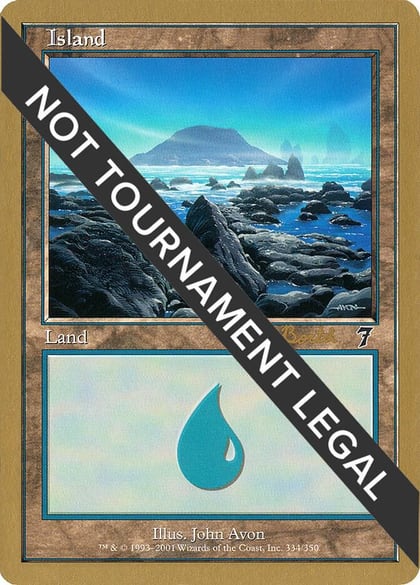 Island (334) - 2001 Antoine Ruel (7ED), World Championship Decks #165048