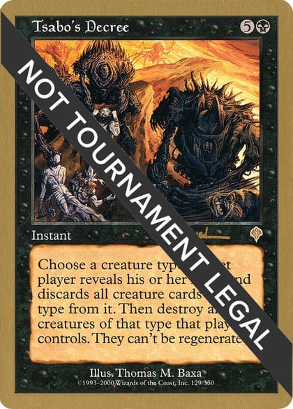 Tsabo's Decree - 2001 Antoine Ruel (INV), World Championship Decks #165062