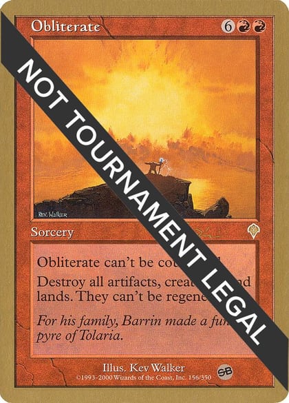 Obliterate - 2001 Jan Tomcani (INV) (SB), World Championship Decks #165092