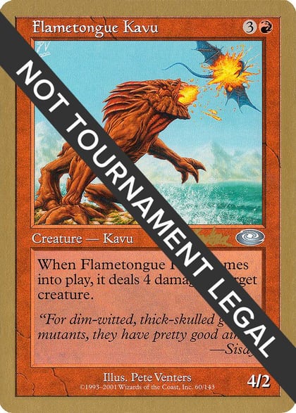 Flametongue Kavu - 2002 Brian Kibler (PLS), World Championship Decks #173448