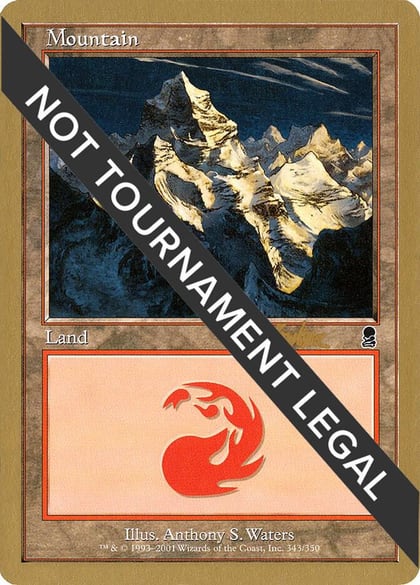 Mountain (343) - 2002 Brian Kibler (ODY), World Championship Decks #173467