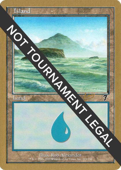 Island (333) - 2002 Raphael Levy (7ED), World Championship Decks #173859
