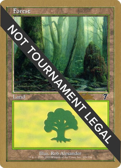 Forest (329) - 2002 Sim Han How (7ED), World Championship Decks #173883