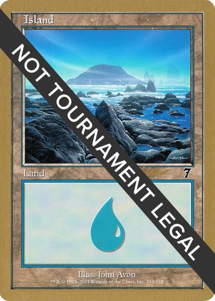 Island (334) - 2002 Sim Han How (7ED), World Championship Decks #173893