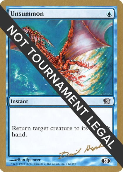 Unsummon - 2003 Dave Humpherys (8ED) (SB), World Championship Decks #174108