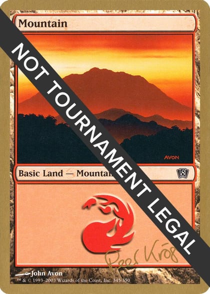 Mountain (345) - 2003 Peer Kroger (8ED), World Championship Decks #174148