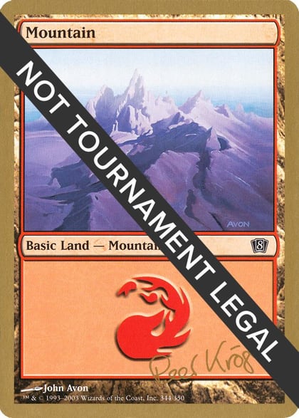 Mountain (344) - 2003 Peer Kroger (8ED), World Championship Decks #174150
