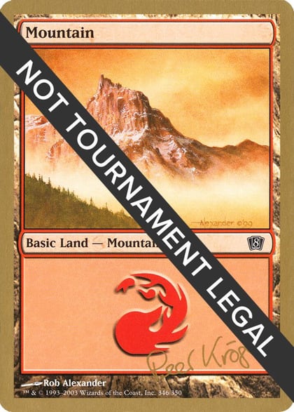 Mountain (346) - 2003 Peer Kroger (8ED), World Championship Decks #174151
