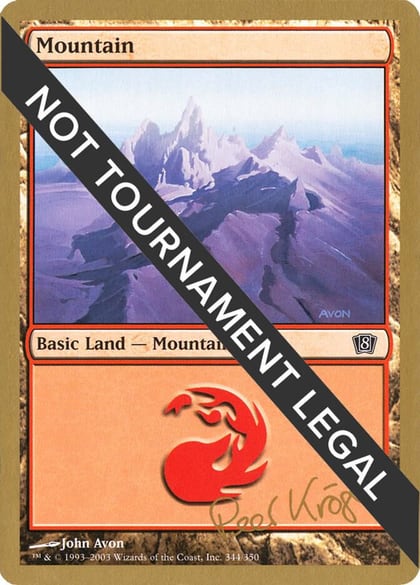 Mountain (344) - 2003 Wolfgang Eder (8ED), World Championship Decks #174184