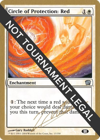 Circle of Protection: Red - 2004 Julien Nuijten (8ED) (SB), World Championship Decks #174351