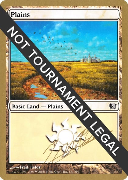 Plains (334) - 2004 Julien Nuijten (8ED), World Championship Decks #174363