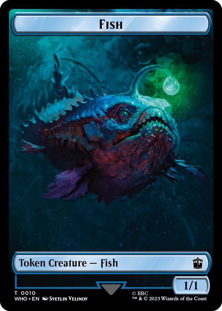 Fish // Alien Insect Double-Sided Token, Universes Beyond: Doctor Who 10 // 19
