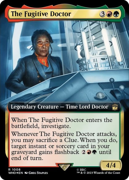 The Fugitive Doctor (Extended Art) (Surge Foil), Universes Beyond: Doctor Who 1008