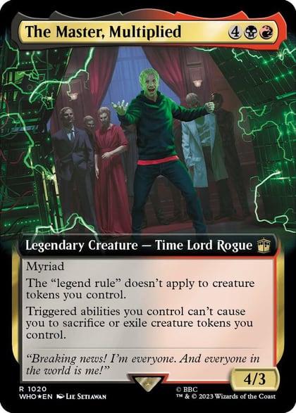 The Master, Multiplied (Extended Art) (Surge Foil), Universes Beyond: Doctor Who 1020